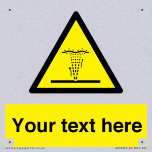 Custom warning geyser water jet